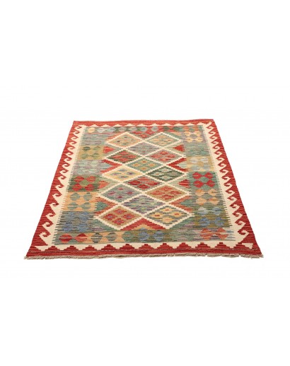 Tappeto Kilim Afghanistan marrone azzurro 101x142