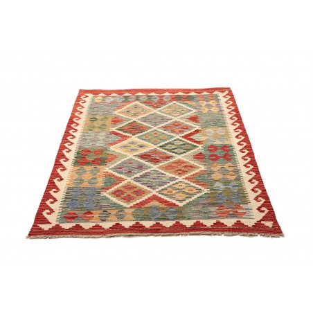 Tappeto Kilim Afghanistan marrone azzurro 101x142