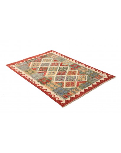 Tappeto Kilim Afghanistan marrone azzurro 101x142