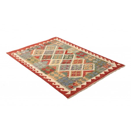 Tappeto Kilim Afghanistan marrone azzurro 101x142