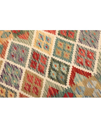 Tappeto Kilim Afghanistan marrone azzurro 101x142