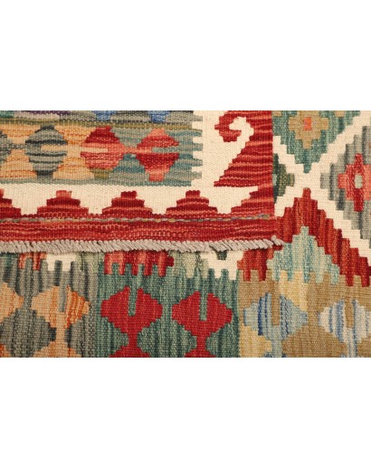 Tappeto Kilim Afghanistan marrone azzurro 101x142