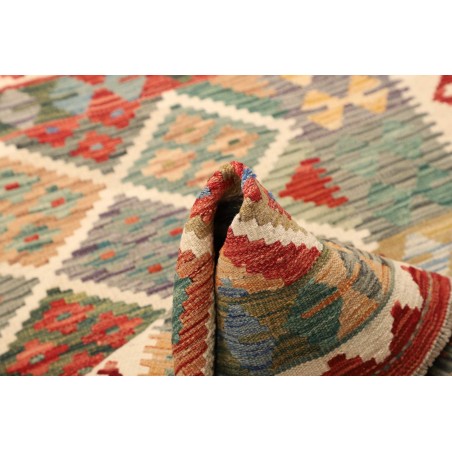 Tappeto Kilim Afghanistan marrone azzurro 101x142