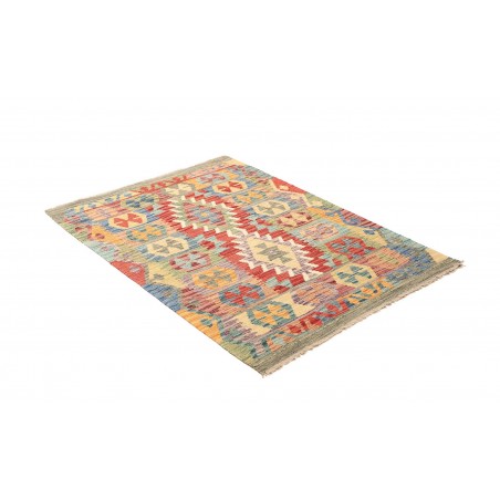 Tappeto Kilim Afghanistan marrone grigio 102x146
