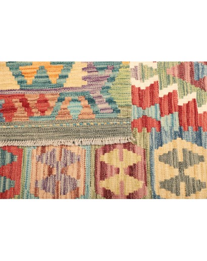 Tappeto Kilim Afghanistan marrone grigio 102x146