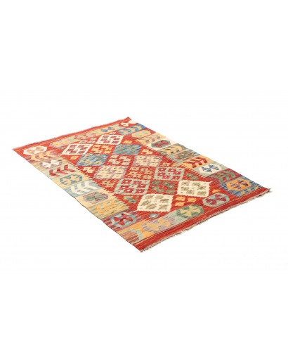 Tappeto Kilim Afghanistan marrone azzurro 98x145