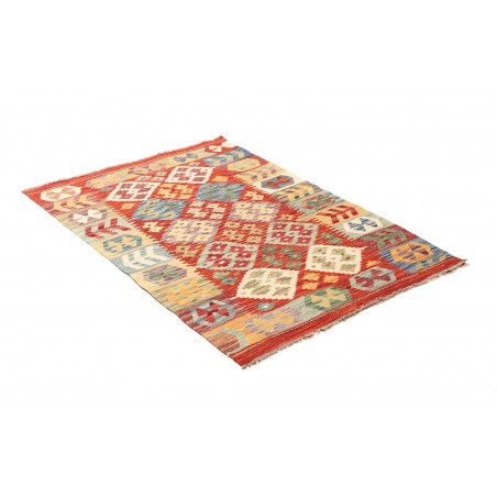 Tappeto Kilim Afghanistan marrone azzurro 98x145