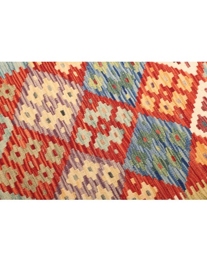Tappeto Kilim Afghanistan marrone azzurro 98x145