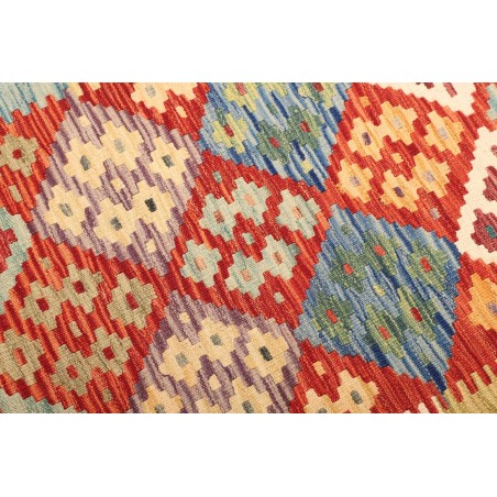 Tappeto Kilim Afghanistan marrone azzurro 98x145