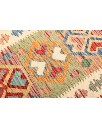 Tappeto Kilim Afghanistan arancione marrone 100x142