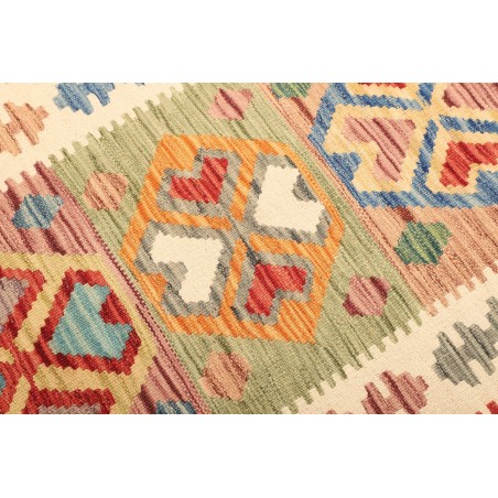 Tappeto Kilim Afghanistan arancione marrone 100x142