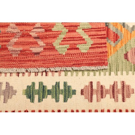 Tappeto Kilim Afghanistan arancione marrone 100x142