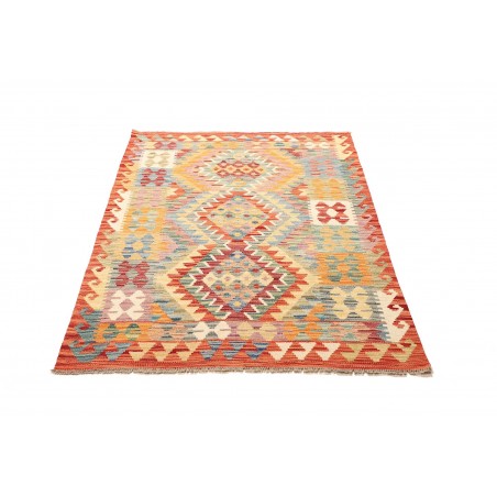 Tappeto Kilim Afghanistan marrone rosso 102x148