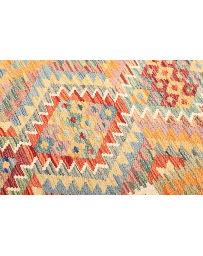 Tappeto Kilim Afghanistan marrone rosso 102x148