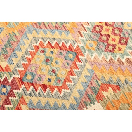 Tappeto Kilim Afghanistan marrone rosso 102x148
