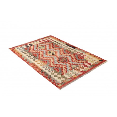 Tappeto Kilim Afghanistan marrone bianco 101x147