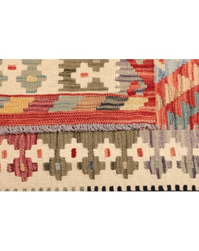 Tappeto Kilim Afghanistan marrone bianco 101x147
