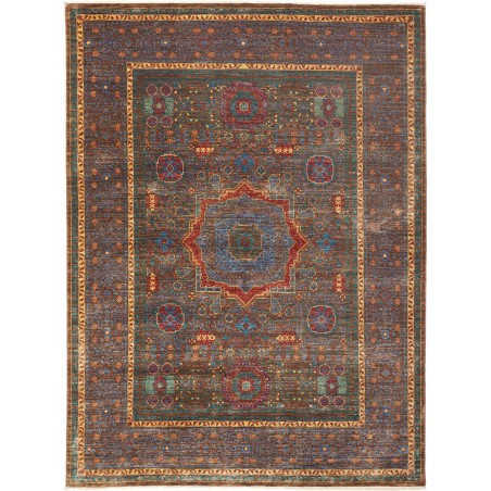 Tappeto Mamlouk Pakistan azzurro arancione 156x205