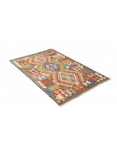 Tappeto Kilim Afghanistan marrone grigio 101x151