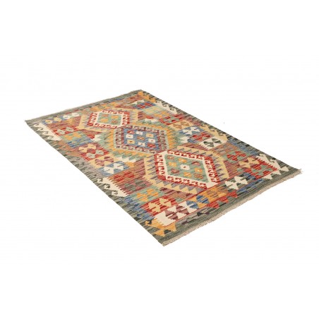 Tappeto Kilim Afghanistan marrone grigio 101x151