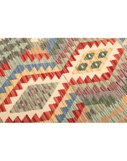 Tappeto Kilim Afghanistan marrone grigio 111x148