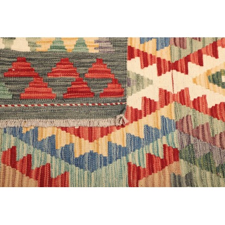 Tappeto Kilim Afghanistan marrone grigio 111x148