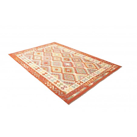 Tappeto Kilim Afghanistan bianco marrone 165x243