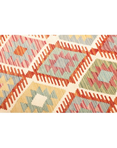 Tappeto Kilim Afghanistan bianco marrone 165x243
