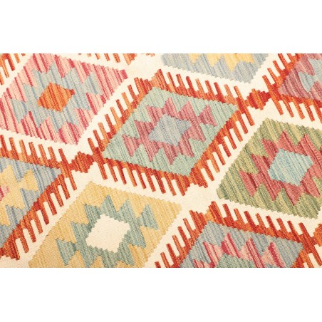 Tappeto Kilim Afghanistan bianco marrone 165x243