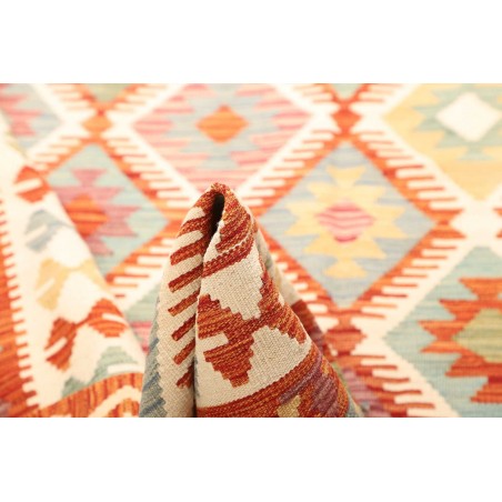 Tappeto Kilim Afghanistan bianco marrone 165x243