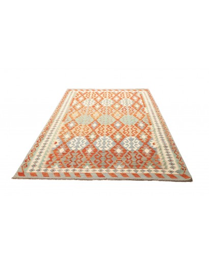 Tappeto Kilim Afghanistan beige arancione 164x240