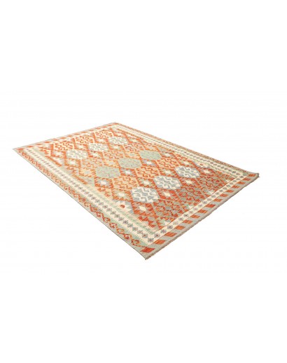 Tappeto Kilim Afghanistan beige arancione 164x240