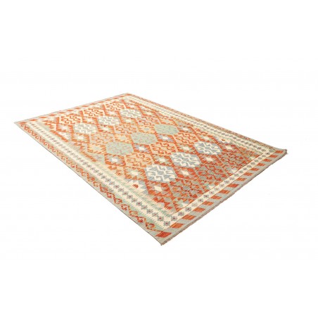 Tappeto Kilim Afghanistan beige arancione 164x240