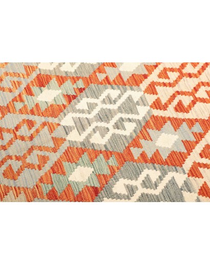 Tappeto Kilim Afghanistan beige arancione 164x240