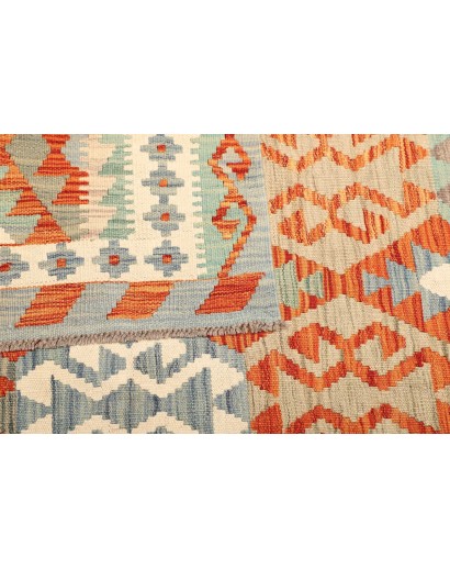 Tappeto Kilim Afghanistan beige arancione 164x240