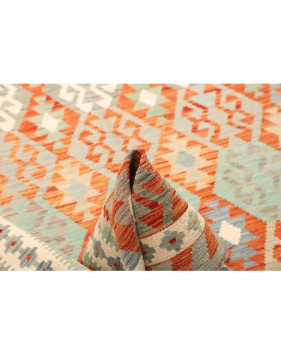 Tappeto Kilim Afghanistan beige arancione 164x240