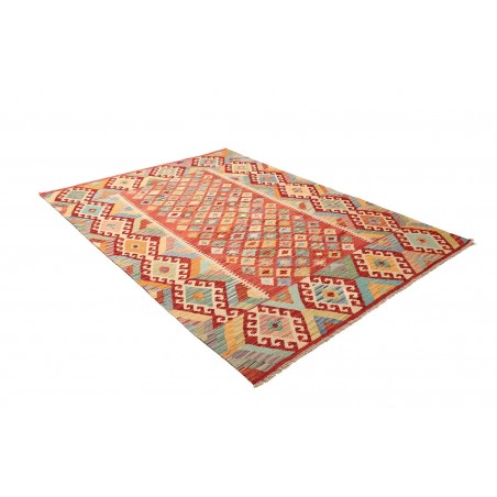 Tappeto Kilim Afghanistan marrone arancione 174x241