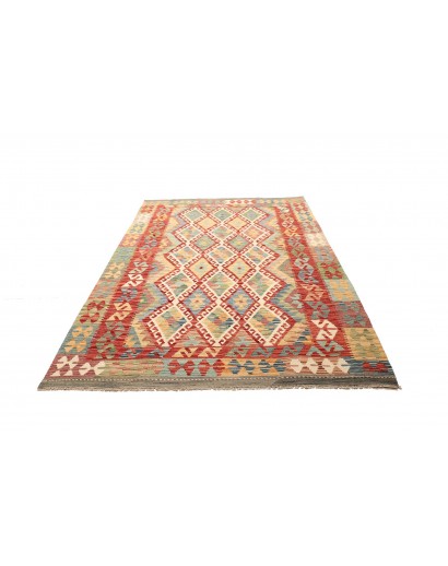 Tappeto Kilim Afghanistan marrone azzurro 170x237