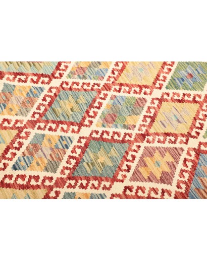 Tappeto Kilim Afghanistan marrone azzurro 170x237