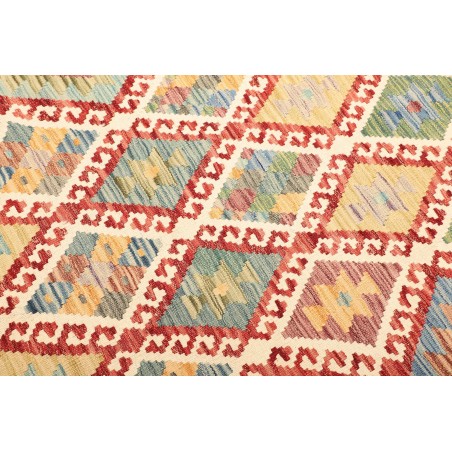 Tappeto Kilim Afghanistan marrone azzurro 170x237