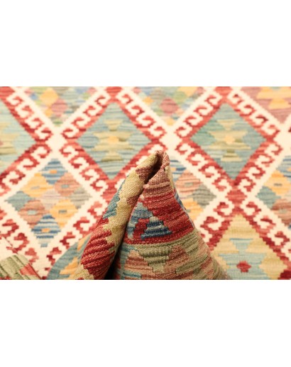 Tappeto Kilim Afghanistan marrone azzurro 170x237