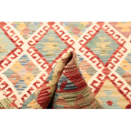 Tappeto Kilim Afghanistan marrone azzurro 170x237