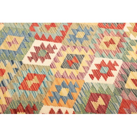 Tappeto Kilim Afghanistan marrone azzurro 179x247