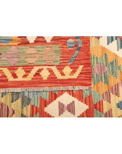 Tappeto Kilim Afghanistan marrone azzurro 179x247