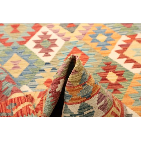 Tappeto Kilim Afghanistan marrone azzurro 179x247