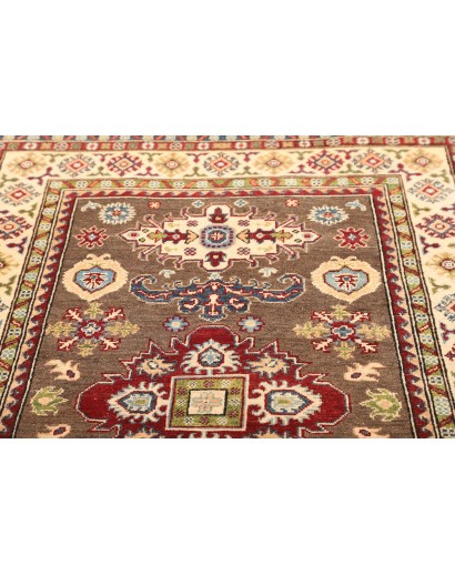 Tappeto Kazak Afghanistan bianco marrone 121x193