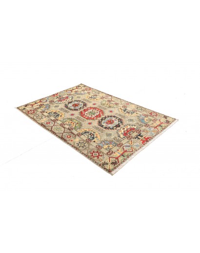 Tappeto Kazak Afghanistan marrone 122x178