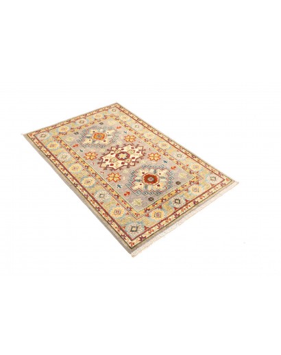 Tappeto Kazak Afghanistan beige grigio 83x125