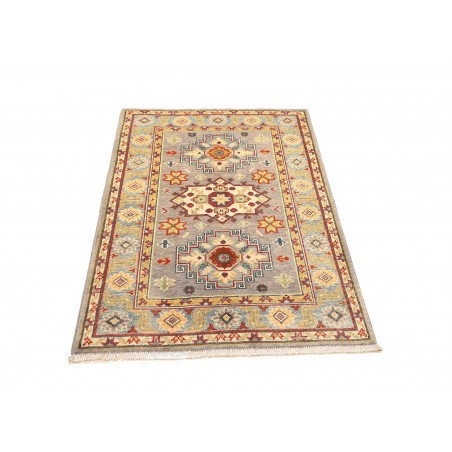 Tappeto Kazak Afghanistan beige grigio 83x125
