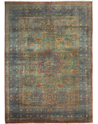 Tappeto Mamlouk Pakistan azzurro bianco 178x252